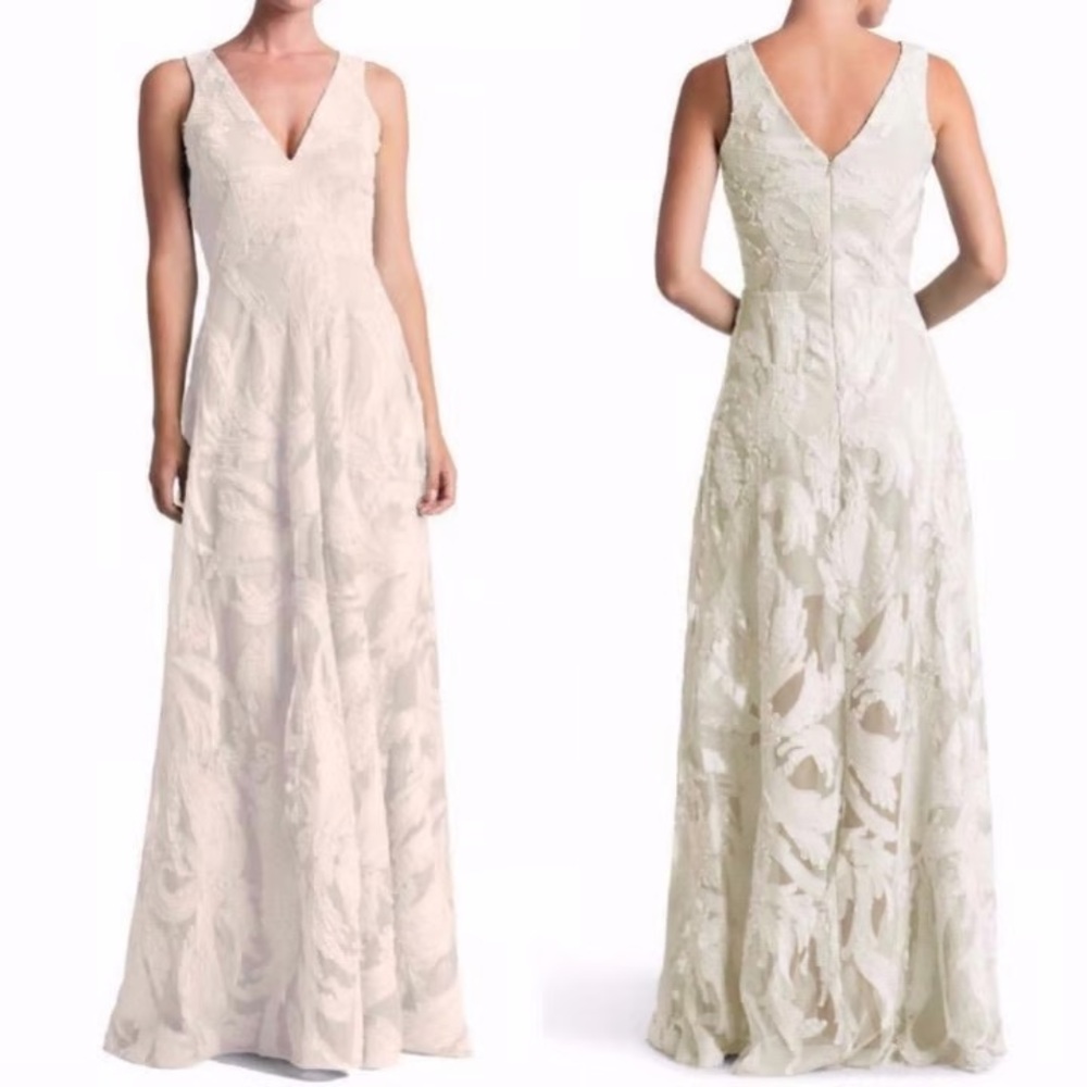 Dress the Population Marlene White Floral Maxi Dress
